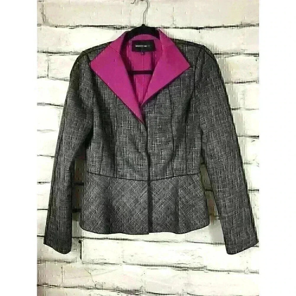 Lafayette 148 Womens Size 6 Purple/Gray/Black Button Up Jacket Blazer - Picture 1 of 5